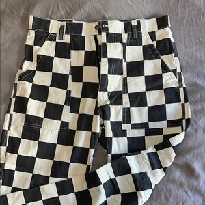 Checkered Black and White Pants from England